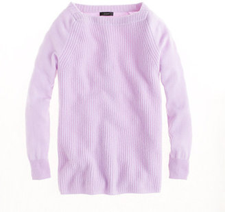 J.Crew Collection cashmere ribbed square-neck sweater