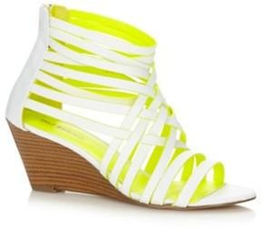 Call it SPRING White 'Legerasien' mid wedge sandals