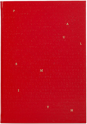 Paul Smith Red Saffiano Leather Alphabet Notebook