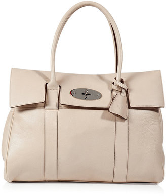 Mulberry Pebbled Beige Glossy Baywater Bag