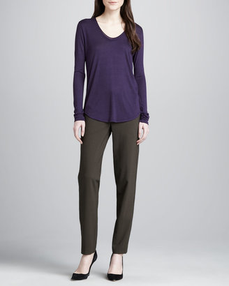 Vince Relaxed Stretch-Wool Trousers, Fatigue