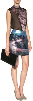 Mary Katrantzou Silk Blend Tullie Printed Twill Skirt