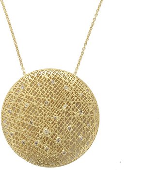 Yossi Harari Large Round Lace Pendant Necklace