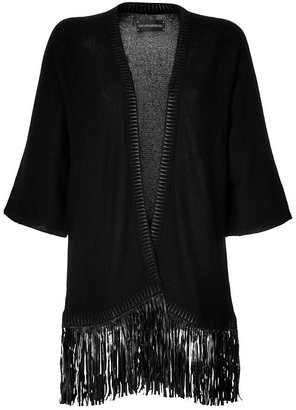 Zadig & Voltaire Cashmere Cardigan with Leather Fringe