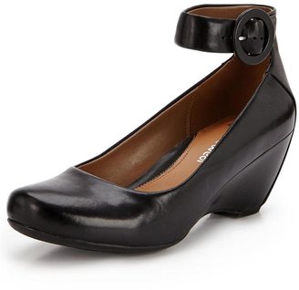 Clarks Capricorn Moon Leather Wedge Shoes
