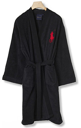Ralph Lauren Home Big player cotton robe onyx