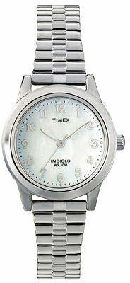Timex Womens Round Mother-of-Pearl Watch T2M826 No Color Family