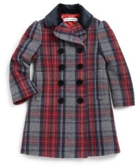 Dolce & Gabbana Toddler's & Little Girl's Wool-Blend Plaid Coat