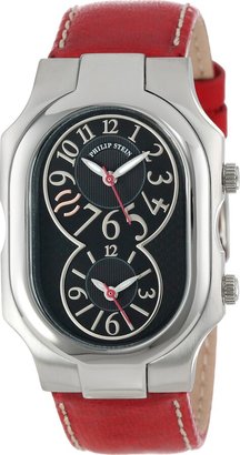 Philip Stein Teslar Unisex 2-BK-CSTR "Signature" Stainless Steel Watch with Leather Band