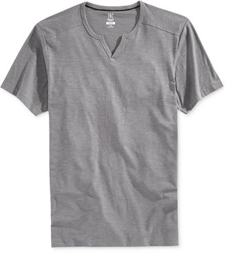 INC International Concepts Mini Split Neck Slim-Fit T-Shirt
