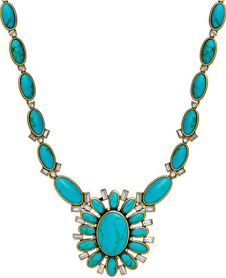 Lauren Ralph Lauren Gold-Tone Turquoise Navajo Pendant Necklace
