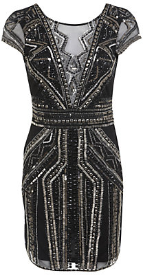Miss Selfridge Premium Collection Megan Bodycon Dress, Silver