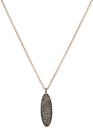 Lulu Designs Pave Teardrop Pendant Necklace in Rose Gold Women