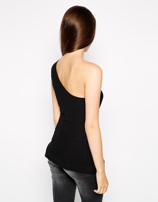 Vero Moda Vibeke One Shoulder Top With Sequin Detail
