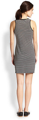 Current/Elliott The Louella Striped Cotton Jersey Dress