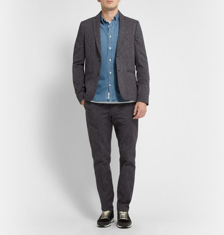 Folk Grey Woven-Cotton Suit Trousers