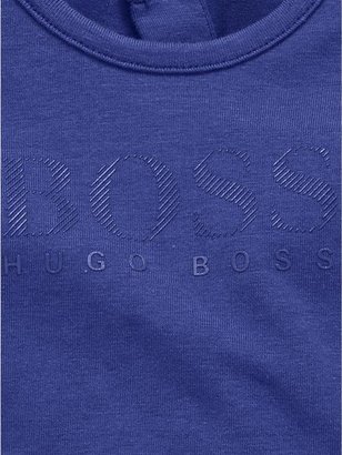 HUGO BOSS Blue Long Sleeve Logo T-shirt