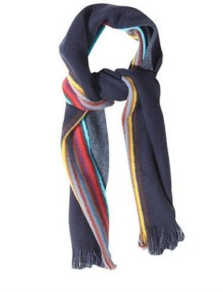 Paul Smith Striped-edge wool scarf