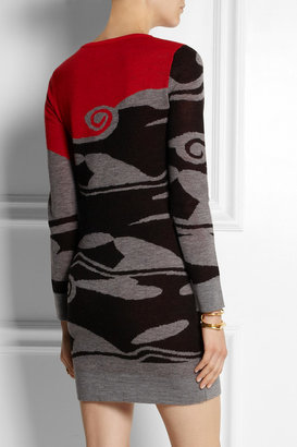 Diane von Furstenberg Intarsia wool mini dress