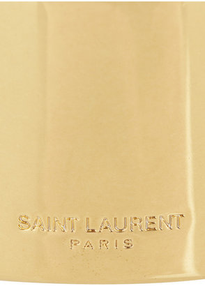 Saint Laurent Gold-tone and leather bracelet
