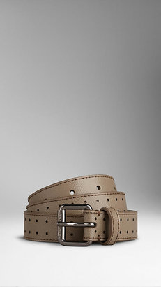 Burberry Perforated London Leather Belt