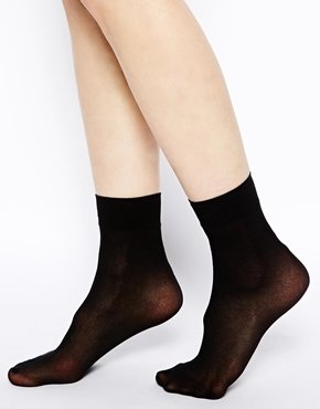 ASOS 40 Denier Ankle Socks - Black