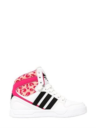 adidas Faux Leather High Top Sneakers
