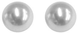 Cezanne 14mm Pearl Ball Stud Earring - WHITE