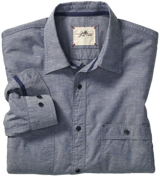 Johnston & Murphy Slim Fit Chambray Roll-Sleeve Shirt