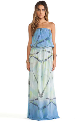 Gypsy 05 Printed Silk Tube Maxi Dress