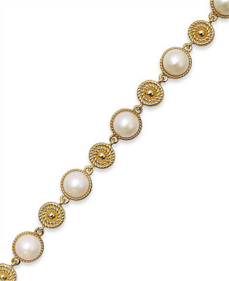 Charter Club Gold-Tone Casted Faux Pearl Bracelet