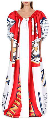 Moschino Printed cape dress