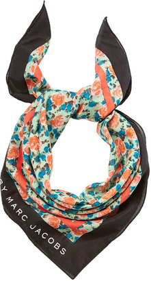 Marc by Marc Jacobs Printed Cotton-Silk Scarf