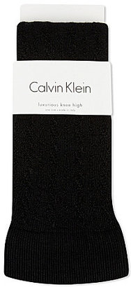 Calvin Klein Sparkle crochet knee high socks