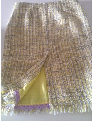 Paul Smith Yellow Tweed Pencil Skirt