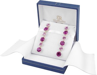 A-Z Collection Pink & Amethyst Drop Earrings