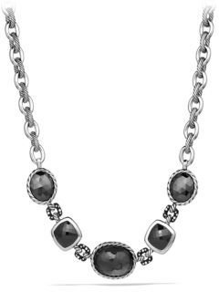 David Yurman DY Signature Collection Necklace with Crystal, Hematine, and Diamonds