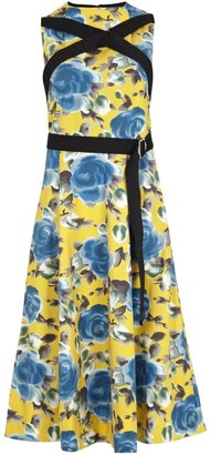 Marc by Marc Jacobs Jerrie Rose yellow harness midi dress