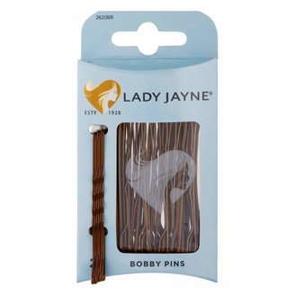 Lady Jayne Pins - Bobby Pins, 6.4cm, Brown 25 pack