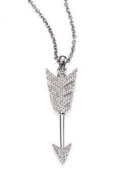 Jade Jagger Diamond and Sterling Silver Arrow Necklace