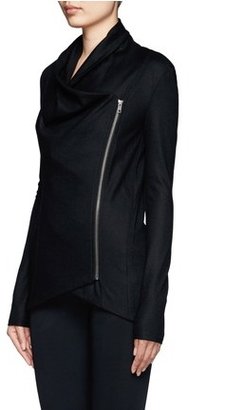 Nobrand Draped shawl collar zip-front jacket