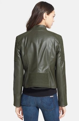 Kensie Faux Leather & Faux Suede Jacket (Online Only)