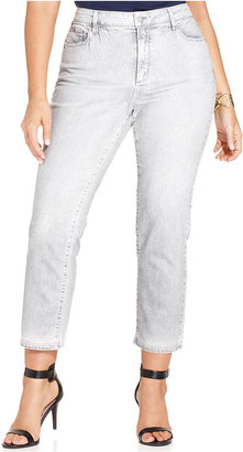 NYDJ Plus Size Audrey Ankle-Length Jeans, Alloy Wash