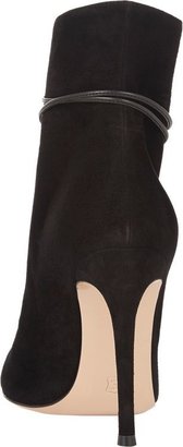 Gianvito Rossi Suede Jane Ankle Booties-Black