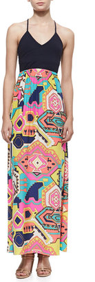 Alice & Trixie Beverly Printed-Skirt Maxi Dress