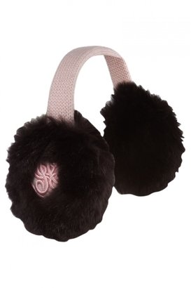 Juicy Couture Wool & Rabbit Fur Knitted Ear Muffs