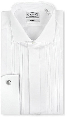 Façonnable Pleated-front slim-fit double-cuff shirt - for Men