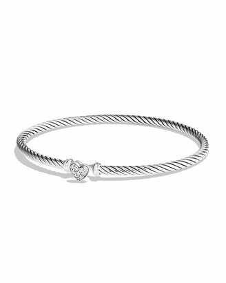 David Yurman Cable Collectibles Heart Bracelet with Diamonds
