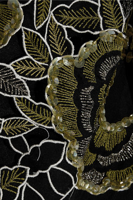 Michael Van Der Ham Embroidered silk-organza dress