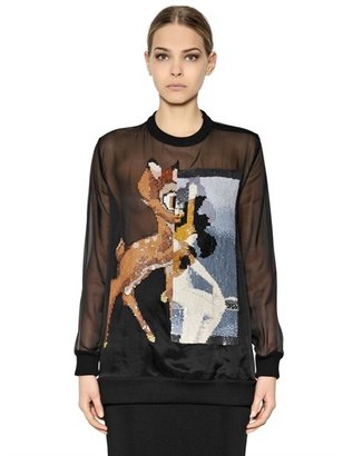 Givenchy Bambi & Female Sequined Silk Organza Top